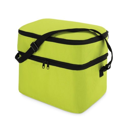 Geanta termoizolanta 2 compartimente, 600D poliester, Everestus, GT9, verde lime