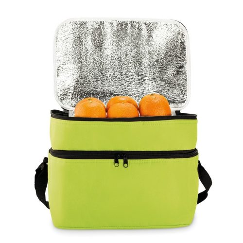 Geanta termoizolanta 2 compartimente, 600D poliester, Everestus, GT9, verde lime