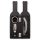 Set 3 accesorii de vin in cutie cu forma de sticla, Everestus, SEAV01, otel inoxidabil, negru, rosu