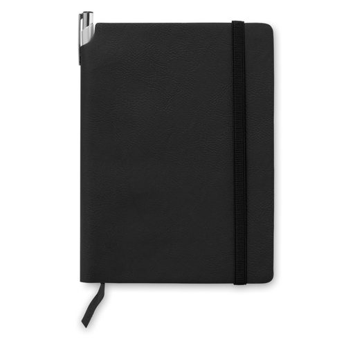 Agenda A5 cu pagini dictando, coperta moale, Everestus, AG05, hartie, poliuretan, negru