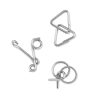 Set joc de inteligenta, 3 piese din metal, in husa din bumbac, Everestus, JJE06, bej