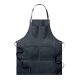 Sort de bucatarie din panza cu insertii din piele, Everestus, SB3, negru