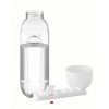 Sticla tritan 600 ml cu organizator pentru medicamente, plastic, Everestus, TSPA09, alb, saculet de calatorie inclus