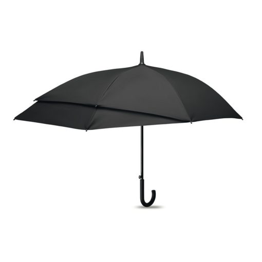 Umbrela pentru rucsac 23 inch, cu deschidere automata, poliester 190T, fibra de sticla, Everestus, UA3, negru