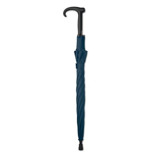 Umbrela baston 23 inch, cu deschidere automata, poliester 190T, fibra de sticla, Everestus, UA2, albastru