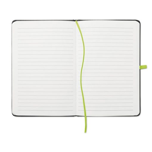 Agenda A5 cu pagini dictando, coperta cu elastic, Everestus, AG15, hartie, verde