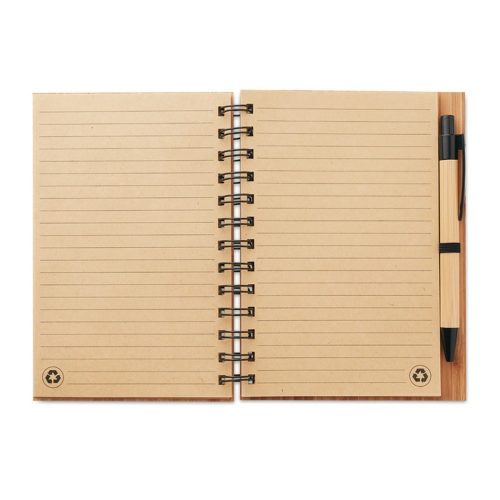 Agenda A5 cu pagini dictando, Everestus, AG07, hartie, bambus, natur