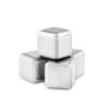 Set de 4 cuburi de gheata in husa, otel inoxidabil, Everestus, AV7, negru