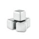 Set de 4 cuburi de gheata in husa, otel inoxidabil, Everestus, AV7, negru