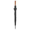Umbrela 23 inch cu maner din lemn, deschidere automata, tesatura 190T, metal, Everestus, UA39, negru