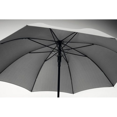 Umbrela 23 inch cu maner din lemn, deschidere automata, tesatura 190T rpet, metal, Everestus, UA41, gri