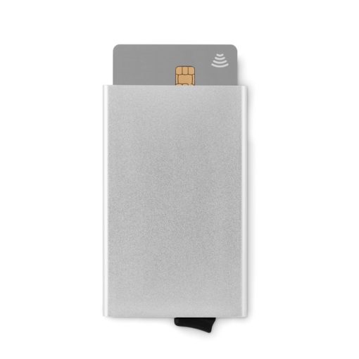 Portcard din aluminiu cu protectie RFID, Everestus, RF03, argintiu mat, 65x7x100 mm