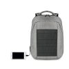 Rucsac cu panou solar, poliester 600D, Everestus, RU26, negru, saculet de calatorie si eticheta bagaj incluse