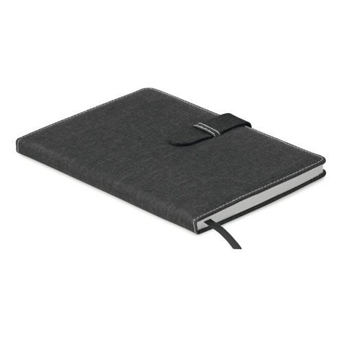 Agenda A5, 80 pagini, dictando, coperta cu aspect de jeans, Everestus, 9IA19265, Hartie, Negru
