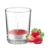Lumanare aromatizata in sticla transparenta, Everestus, 9IA19052, Rosu