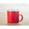 Cana metalica 350 ml, cu strat emailat, Everestus, 9IA19342, Metal, Rosu