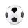 Minge mica de fotbal, diametru 15 cm, Everestus, 20IAN216, PVC, Alb, Negru