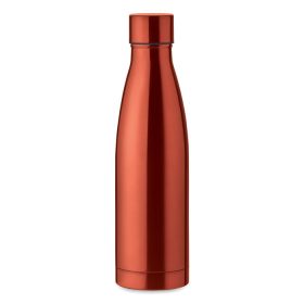   Bidon sport pentru apa, cu perete dublu, 21MAR1835, 500 ml, Ø 7x25.5 cm, Everestus, Otel, Portocaliu