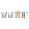 Set pentru whisky, 11 piese, 21,3x19,5x10,4 cm, Everestus, 20SEP0644, Sticla, Bambus, Natur