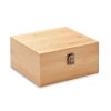 Set pentru whisky, 11 piese, 21,3x19,5x10,4 cm, Everestus, 20SEP0644, Sticla, Bambus, Natur