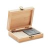 Set pentru whisky, 10 piese, 13x10,9x3,8 cm, Everestus, 20SEP0645, Piatra, Bambus, Natur