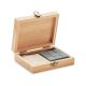 Set pentru whisky, 10 piese, 13x10,9x3,8 cm, Everestus, 20SEP0645, Piatra, Bambus, Natur