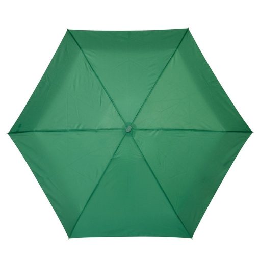Umbrela mica de buzunar 85 cm, ax cu 5 sectiuni, verde, Everestus, UB26PT, aluminiu, fibra de sticla, poliester, saculet inclus