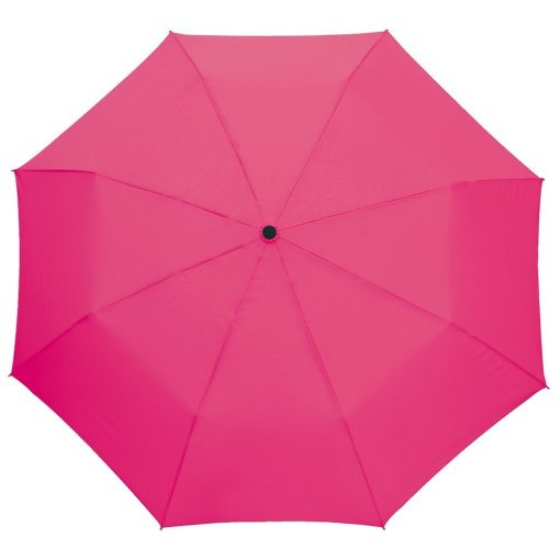 Umbrela automata de buzunar 96 cm, ax metalic din 3 segmente, roz, Everestus, UB06CR, metal, poliester