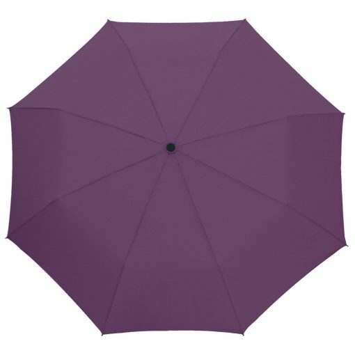 Umbrela automata de buzunar 96 cm, ax metalic din 3 segmente, violet, Everestus, UB04CR, metal, poliester, saculet inclus