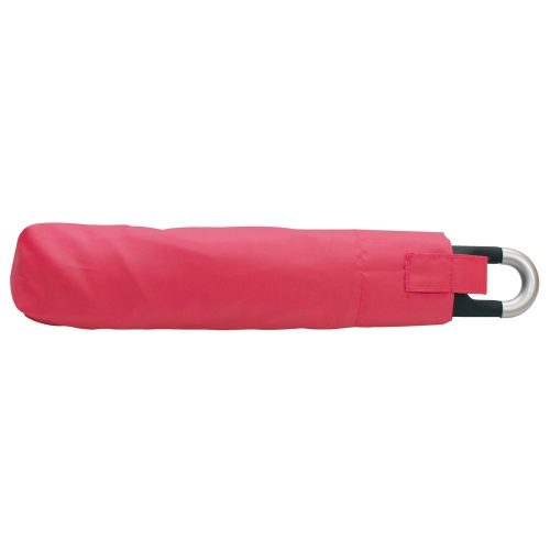 Umbrela de buzunar 98 cm, maner cu agatatoare, rosu, Everestus, UB33TT, aluminiu, fibra de sticla, poliester