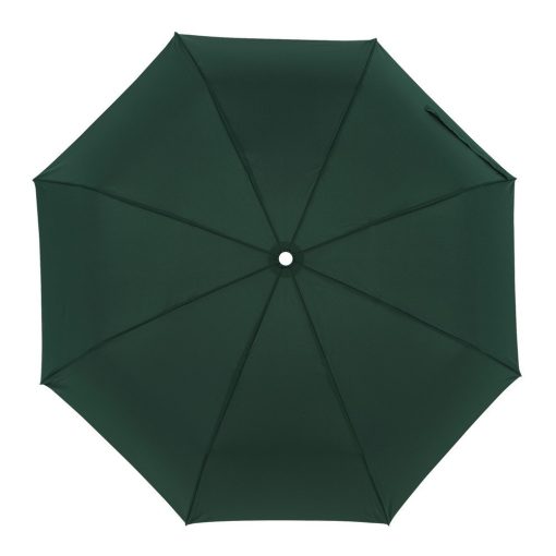 Umbrela buzunar 98 cm, maner cu agatatoare, verde dark, Everestus, UB40TT, aluminiu, fibra de sticla, poliester, saculet inclus