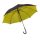Umbrela 103 cm, maner curbat, automata, Everestus, 20IAN629, Negru, Galben, Metal, Poliester