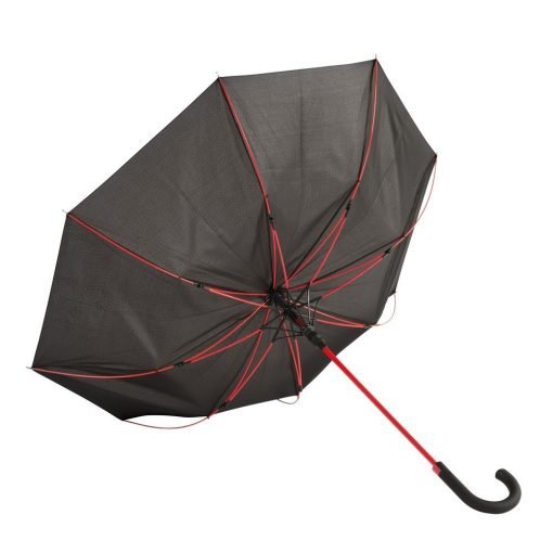 Umbrela automata 103 cm, ax metalic, negru si rosu, Everestus, UA04CN, metal, fibra de sticla, poliester