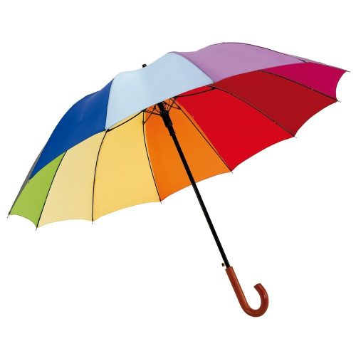 Umbrela Golf 125 cm, 12 segmente, multicolor, Everestus, UG12RT, fibra de sticla, poliester, saculet de calatorie inclus