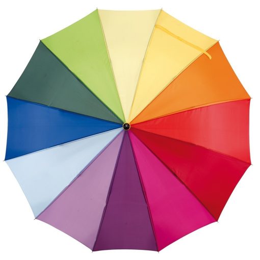 Umbrela Golf 125 cm, 12 segmente, multicolor, Everestus, UG12RT, fibra de sticla, poliester, saculet de calatorie inclus