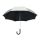 Umbrela Golf 120 cm, maner curbat din cauciuc, argintiu si negru, Everestus, UG15SS, aluminiu, fibra de sticla, poliester
