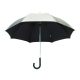 Umbrela Golf 120 cm, maner curbat din cauciuc, argintiu si negru, Everestus, UG15SS, aluminiu, fibra de sticla, poliester