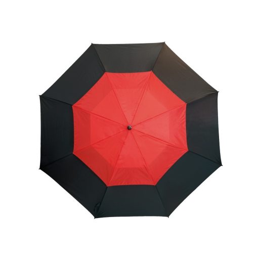 Umbrela golf 132 cm, sistem de ventilatie, negru si rosu, Everestus, UG10MN, fibra de sticla, nailon, saculet inclus