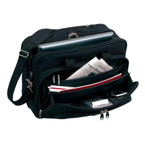 Geanta servieta, negru, Everestus, GD11MR, poliester 600D, eva, saculet de calatorie si eticheta bagaj incluse