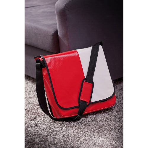 Geanta de umar, rosu si alb, Everestus, GU03AN, clorofibra