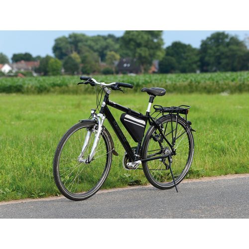 Geanta de bicicleta, Everestus, 21OCT1211, 29 x 21 x 6 cm, Poliester, PVC, Negru