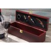 Set de vin, maro si argintiu, Everestus, AV01BX, lemn, otel inoxidabil