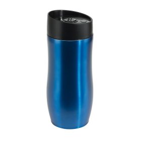   Cana de calatorie 380 ml cu perete dublu, albastru, Everestus, CC04CO, otel inoxidabil, plastic