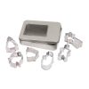Set 6 forme de prajituri, 11,6 x 8,7 x 2,3 cm, Everestus, 20SEP0953, Otel, Argintiu