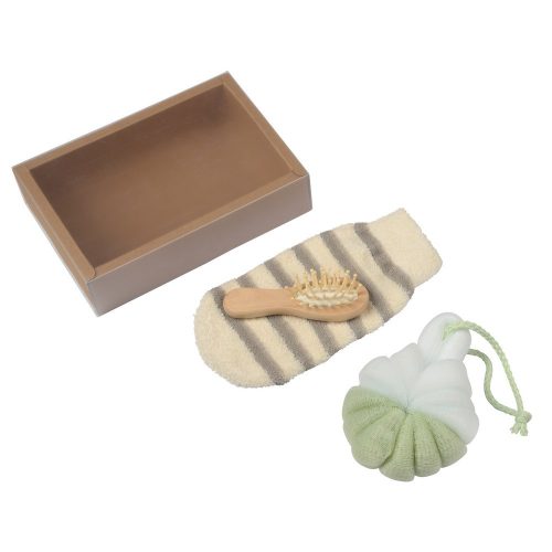 Set de ingrijire 3 piese, 21MAR1970, 21x15x5 cm, Everestus, Lemn, Poliester, Natur