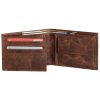 Portofel cu 8 buzunare carduri si 2 buzunare bancnote, maro, Everestus, PO09WS, piele, 120x94x23 mm