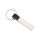 Breloc cu banda colorata, Everestus, KR0390, aliaj de zinc, otel, negru, argintiu