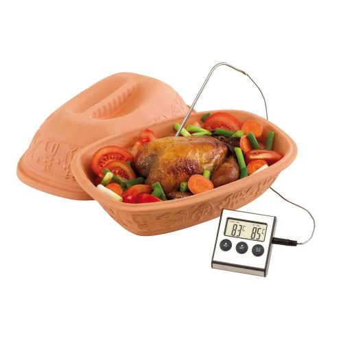 Termometru pentru gatit cu ecran LCD, Everestus, GTE01, otel inoxidabil, plastic, argintiu, gri