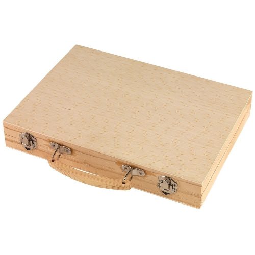 Set pentru desenat si pictat, 54 piese, natur, Everestus, DE01GY, lemn, plastic