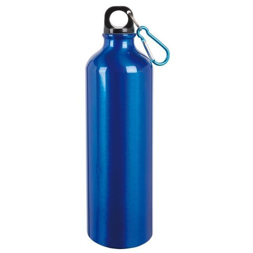 Sticla de apa 750 ml cu carabina asortata, Everestus, 20IAN1472, Albastru, Aluminiu, Plastic